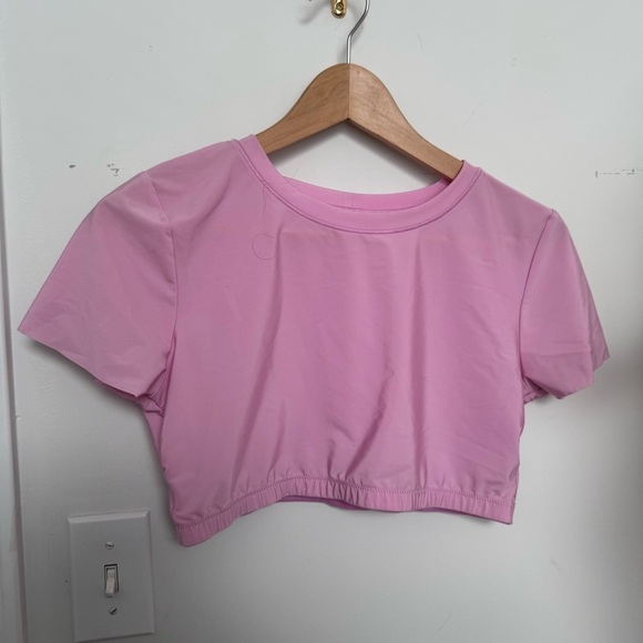 AERIE SMOOTHEZ CROPPED TOP BRALETTE XL PINK - Picture 3 of 6